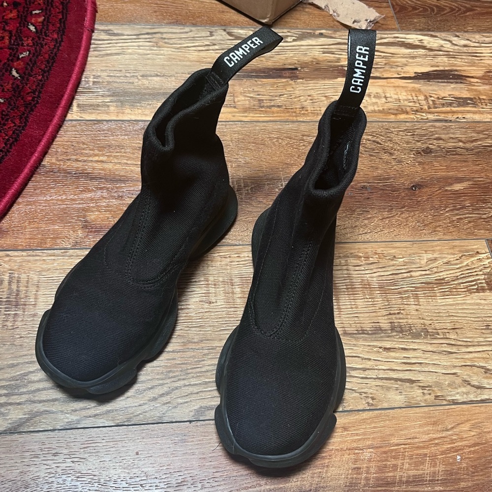 Camper Karst Black High-Top Sneakers